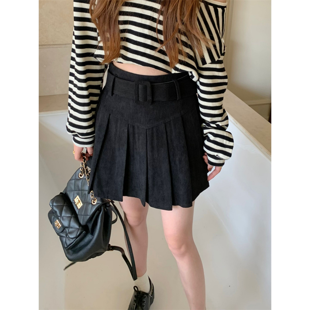 Rok Korean Style Pendek Plisket Rok Mini Skirt Mini