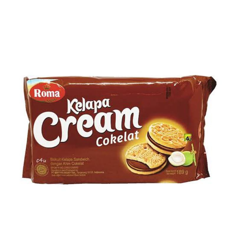 

Roma Kelapa Cream Cokelat 189g