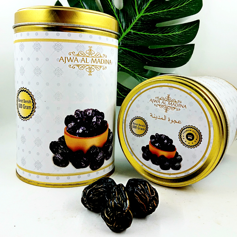 Kurma Ajwa Kaleng 500 Gram Ajwa PREMIUM Al Madinah