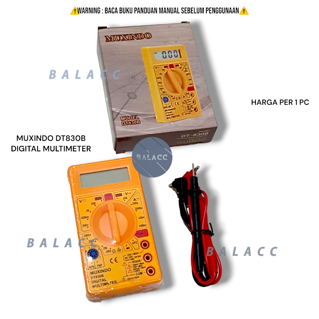 Multimeter Avometer Multitester Digital Muxindo DT-830B