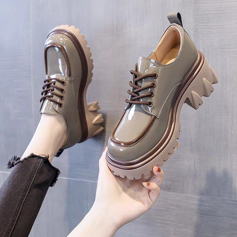 COD POS 476 Sepatu Boots Tali Model Glossy Sepatu Boots Kasual Elegant