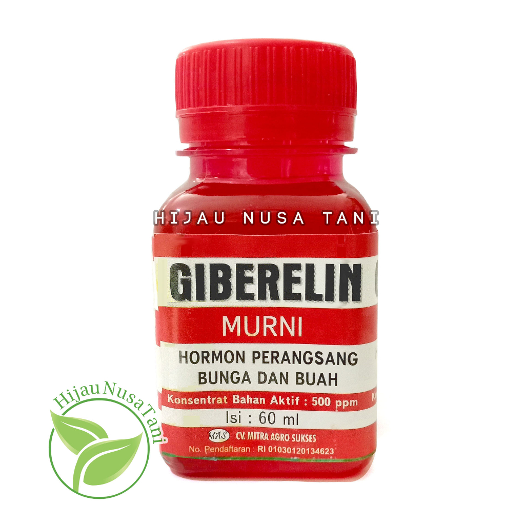 GIBERELIN MURNI 60 ml (Asam Giberalat GA3 GA-3) -  Hormon ZPT Pemacu Bunga Buah Zat Pengatur Tumbuh 