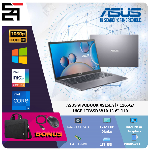 Asus Vivobook X515EA i7 1165G7 16GB 1TB SSD 15.6 Inchi FHD