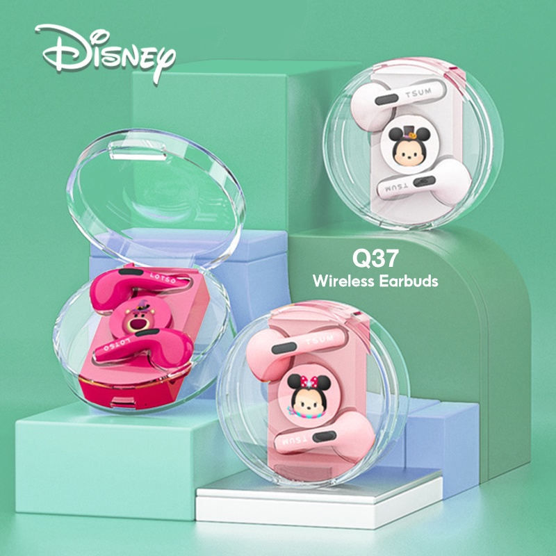 【 Ready Stok 】 Disney Q37 Headphone Bluetooth 5.2 Wireless TWS HiFi Stereo Waterproof Reduce Headphone Noise