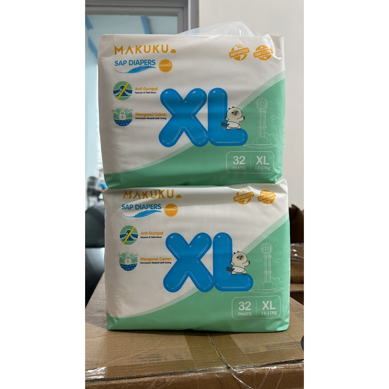 Makuku SAP Diapers Comfort Slim 2 Pack S Tape/M/L/XL/XXL