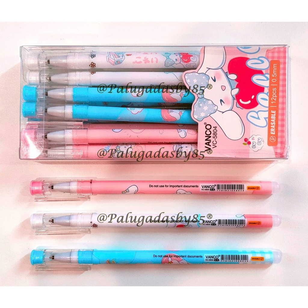 

(1 Biji) Erasable Gel Pen Vanco VC-5804 0.5 mm Hitam / Erasable Gel Pen Pulpen Bisa Dihapus Vanco VC-5804 / VC 5804 / VC5804