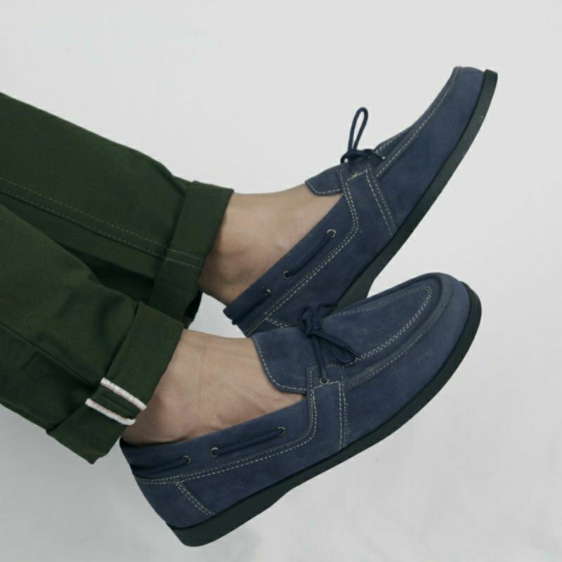 AFV1304 Sepatu Casual Pria Original Slip On Loafers Tali Kulit Suede