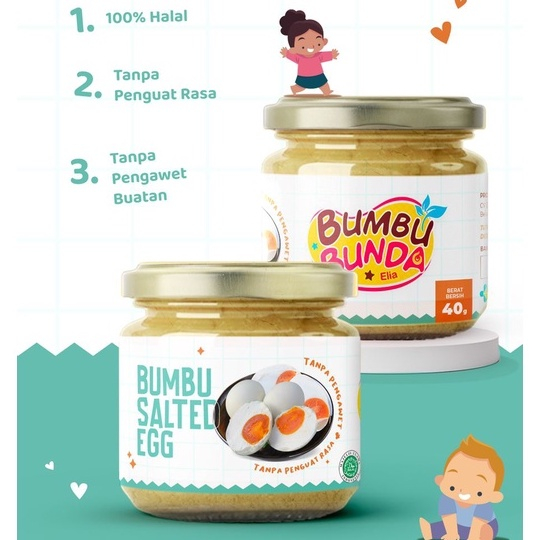 Bumbu Bunda Elia Salted Egg Powder Bumbu Telur Asin Bubuk Non MSG Non Pengawet / Bumbu Anak / Bumbu MPASI / Kaldu MPASI