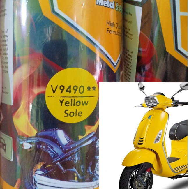 DITON Premium Pilok Pilox Cat Semprot Warna Vespa Colors - V 9490** Yellow Sole (400cc)