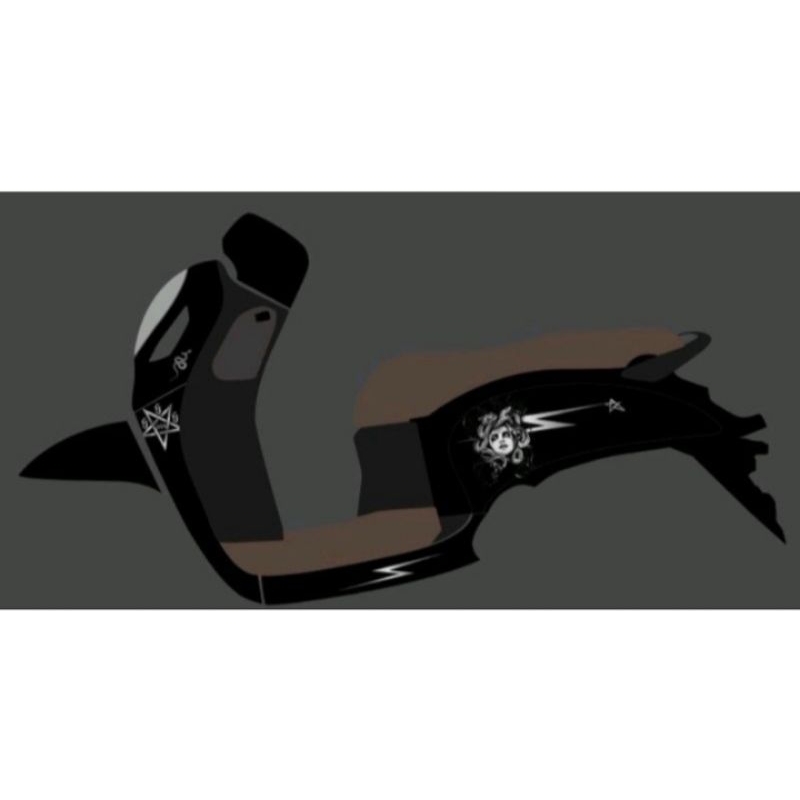 striping Sticker Scoopy 2021 transparan custom motif Medusa 666