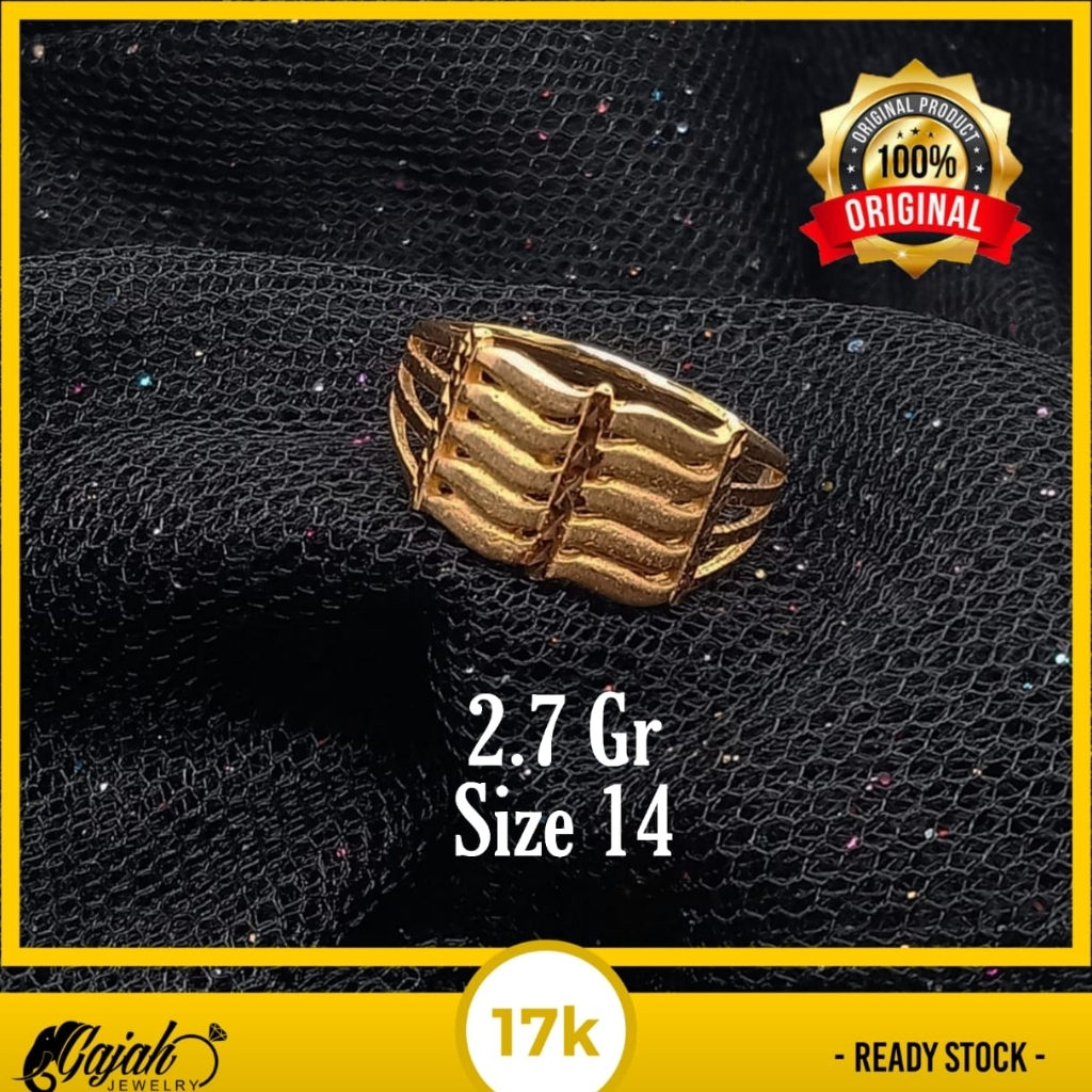 Cincin Emas 17K - 2.7 Gr Kadar 750 - 4793