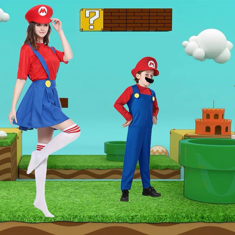 KOSTUM ONESIE SUPER MARIO LUIGI IMPOR ANAK DEWASA