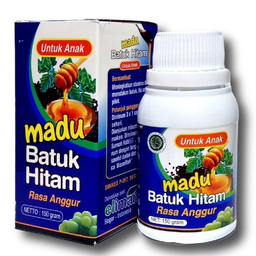 

MADU BATUK HITAM | MADU BATUK EL IMAN ANAK | Obat batuk herbal untuk anak Asli 100% Original