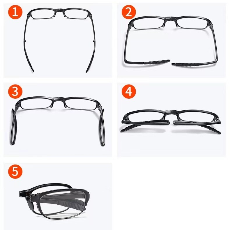 Kacamata Baca Lipat Lensa Plus Anti Radiasi+1.00 s/d+4.00 Kacamata Pria Folding Reading Glasses (Free Pocket)