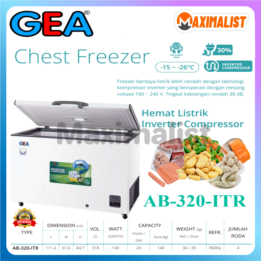 Chest Freezer GEA AB-320-ITR Inverter Freezer Box GEA AB-320ITR Chest Freezer Gea Inverter AB-330-IT