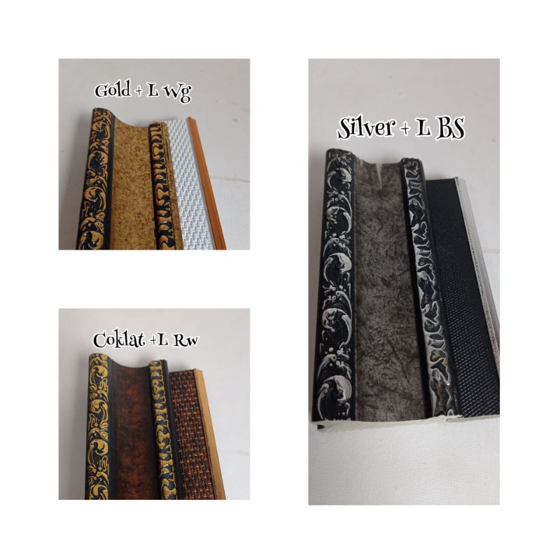 paket batangan PIGURA MINIMALIS UKIR + linen PANJANG  3 meter//pigura ecer/batangan pigura