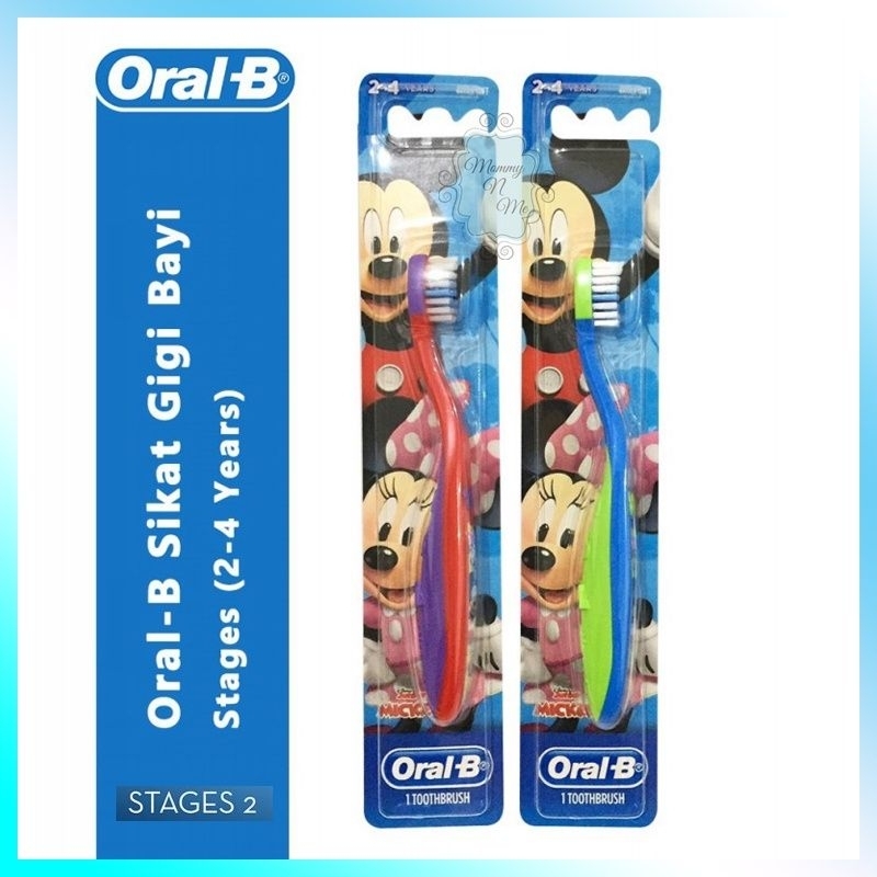 Sikat Gigi Anak Bayi Oral B Stage 1 / 2 / 3 / 4 / Kids Mickey Sikat Gigi Anak