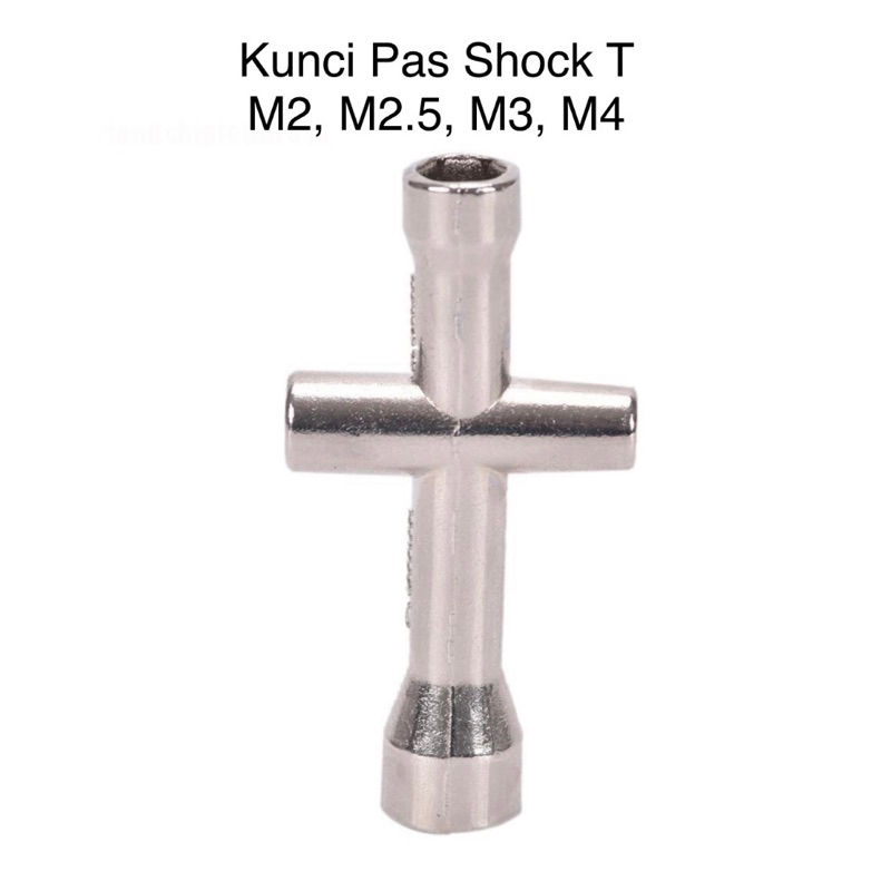 Kunci Pas Kunci Shock M2 / M2.5 / M3 / M4 Untuk Tamiya &amp; Robot RC