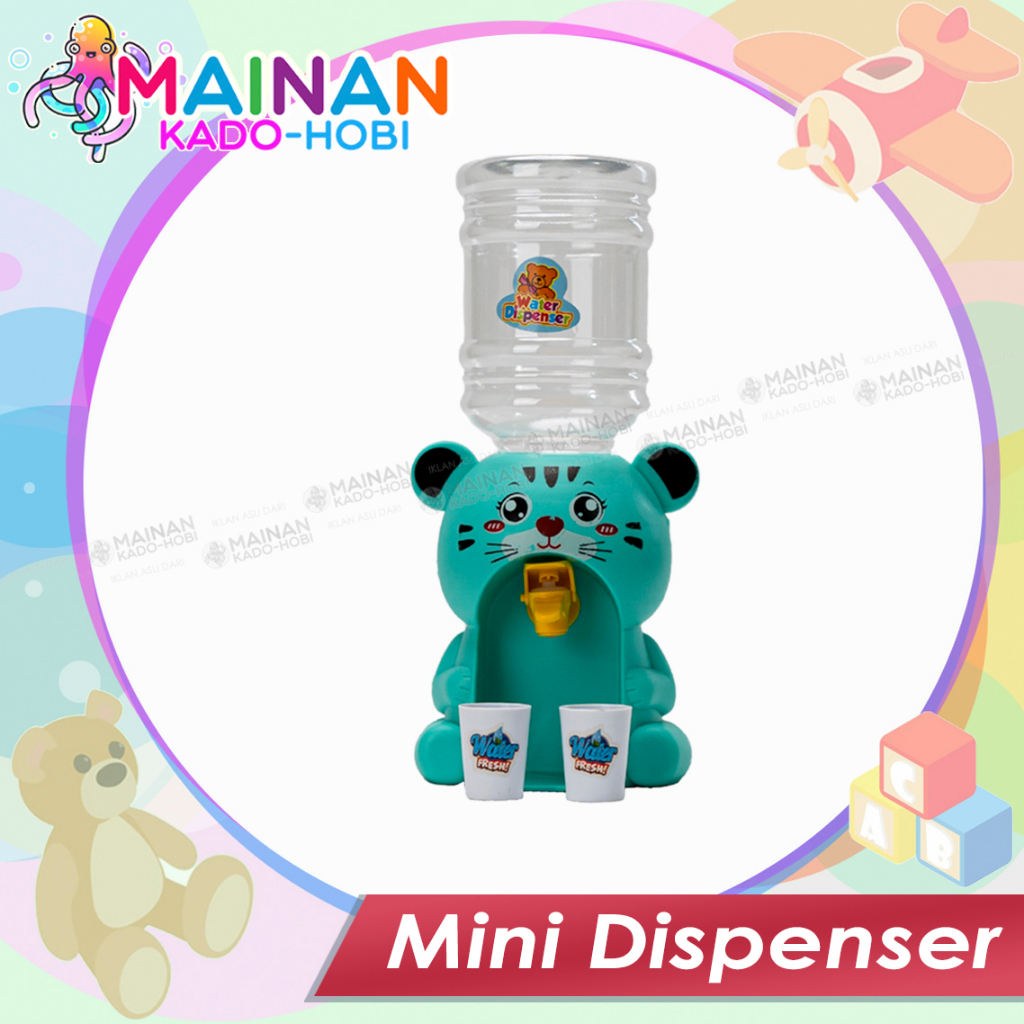 MAINAN EDUKASI ANAK MINIATUR DISPENSER GALON AIR MINI KARAKTER LUCU