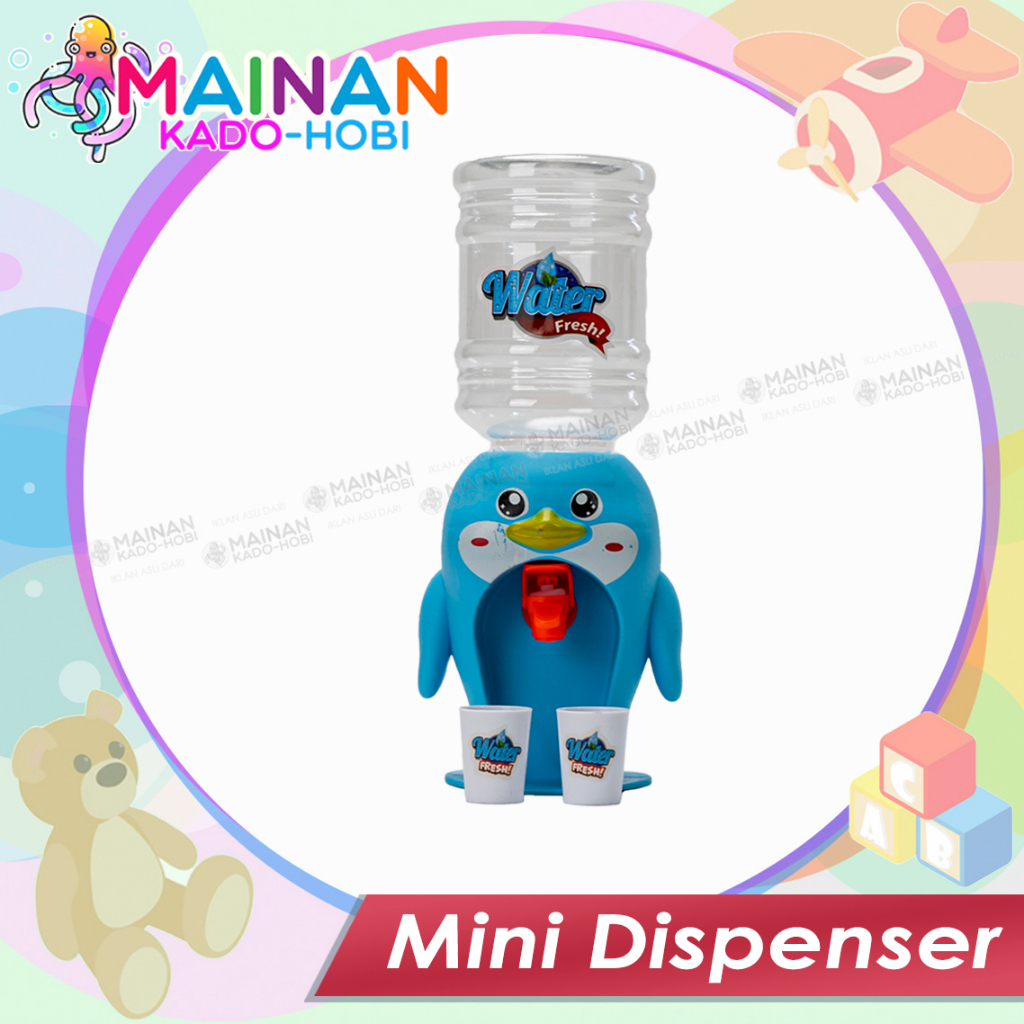 MAINAN EDUKASI ANAK MINIATUR DISPENSER GALON AIR MINI KARAKTER LUCU