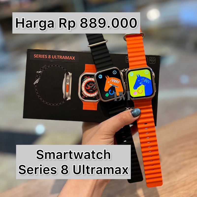 Smartwatch Series 8 Ultramax Terbaru 2023 | connect semua hp ios dan android