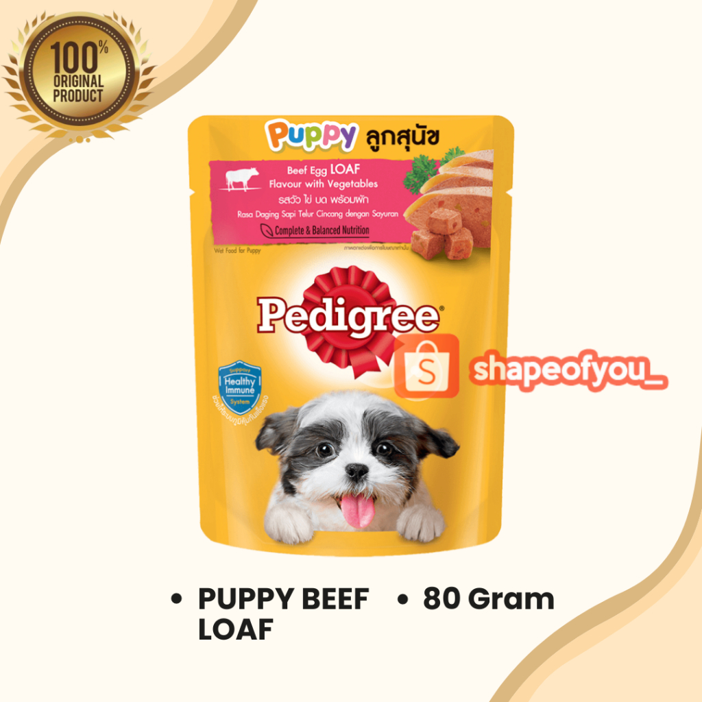 Pedigree Pouch 80gr Adult Dog Wet Food Makanan Basah Anjing Mini Pedigre Puppy 130gr