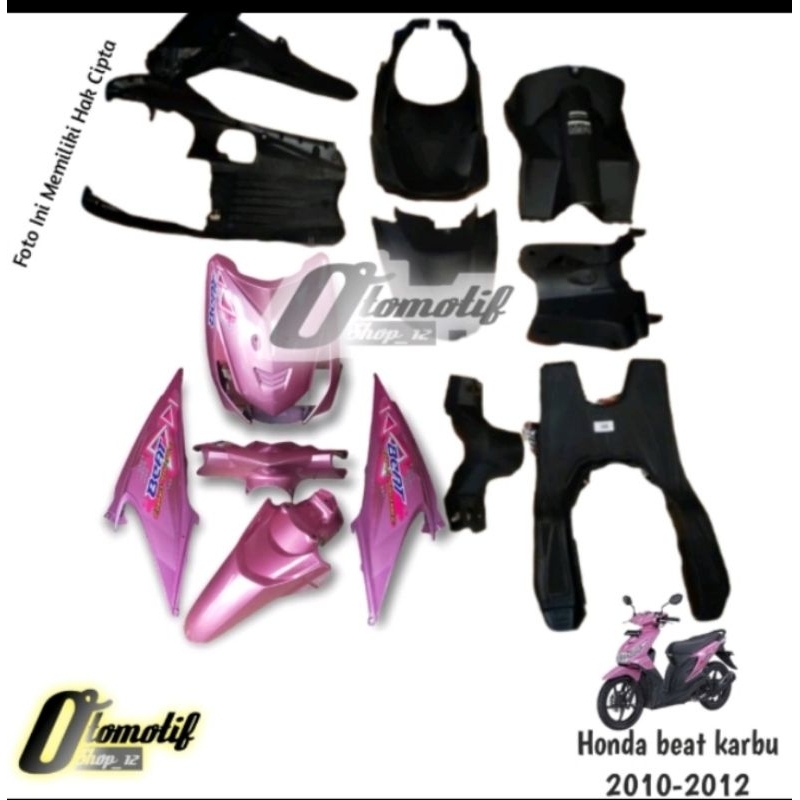 Cover bodi full halus dan kasar beat karbu pink berstriping 2010-2012