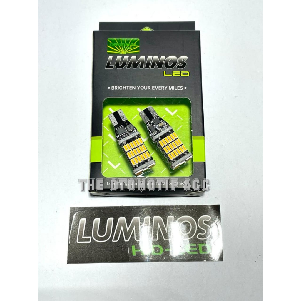 Lampu Sein Dajjal 45 LED Merek Luminos Socket T15 / W16W / T10 / Lampu Sein sen T15 / Lampu Mundur Conbus