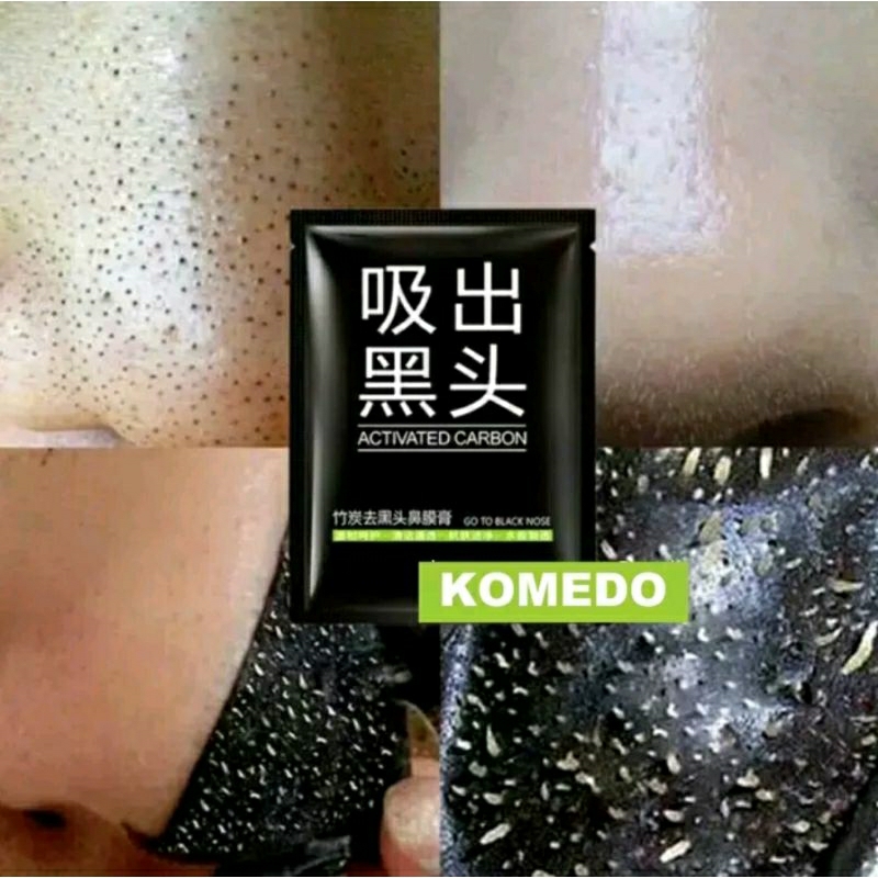 MASKER KOMEDO | BIOAQUA | ACTIVATED CARBON | BPOM | 6gr| MASKER PENGHILANG KOMEDO