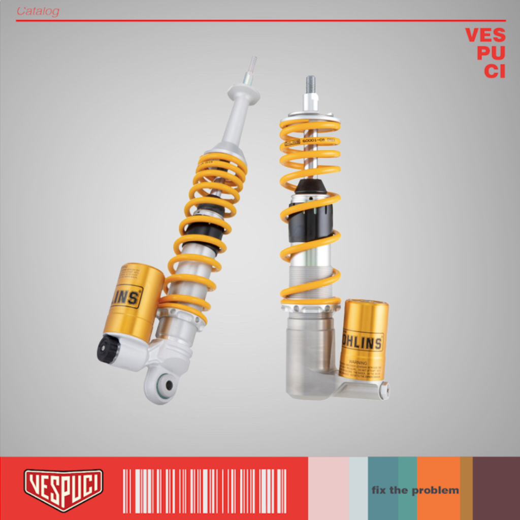 OHLINS Shock Absorber Shock breker Shockbreaker Tabung Depan Belakang PI 801 & PI 802 Vespa Matic Me