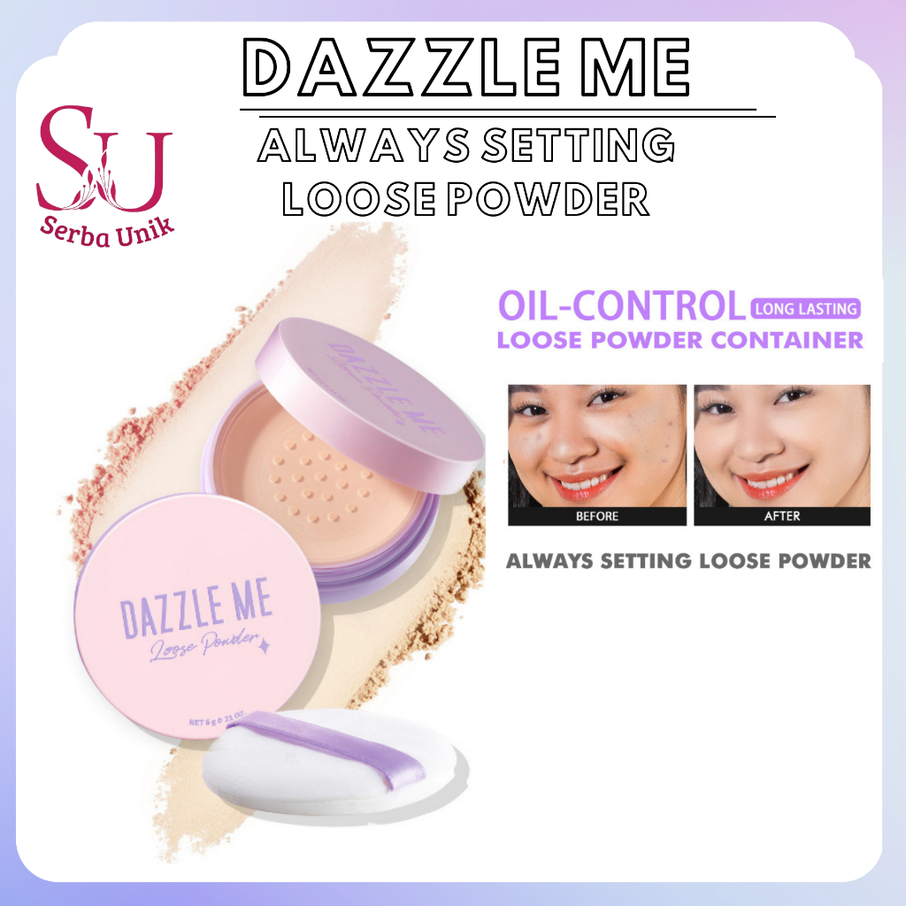 Dazzle Me Always Setting Loose Powder | Soft Smooth Long Lasting | Bedak Tabur