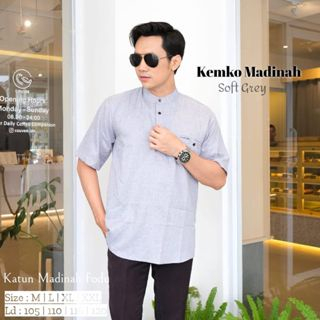 Kemko Madinah #2 by DAMEER BOUTIQUE baju koko atasan pria kemeja kemko polos adem katun madinah prem