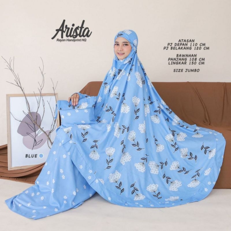 MUKENA DEWASA ARISTA  / MUKENA RAYON BALI/ MUKENA RAYON MOTIF MURAH