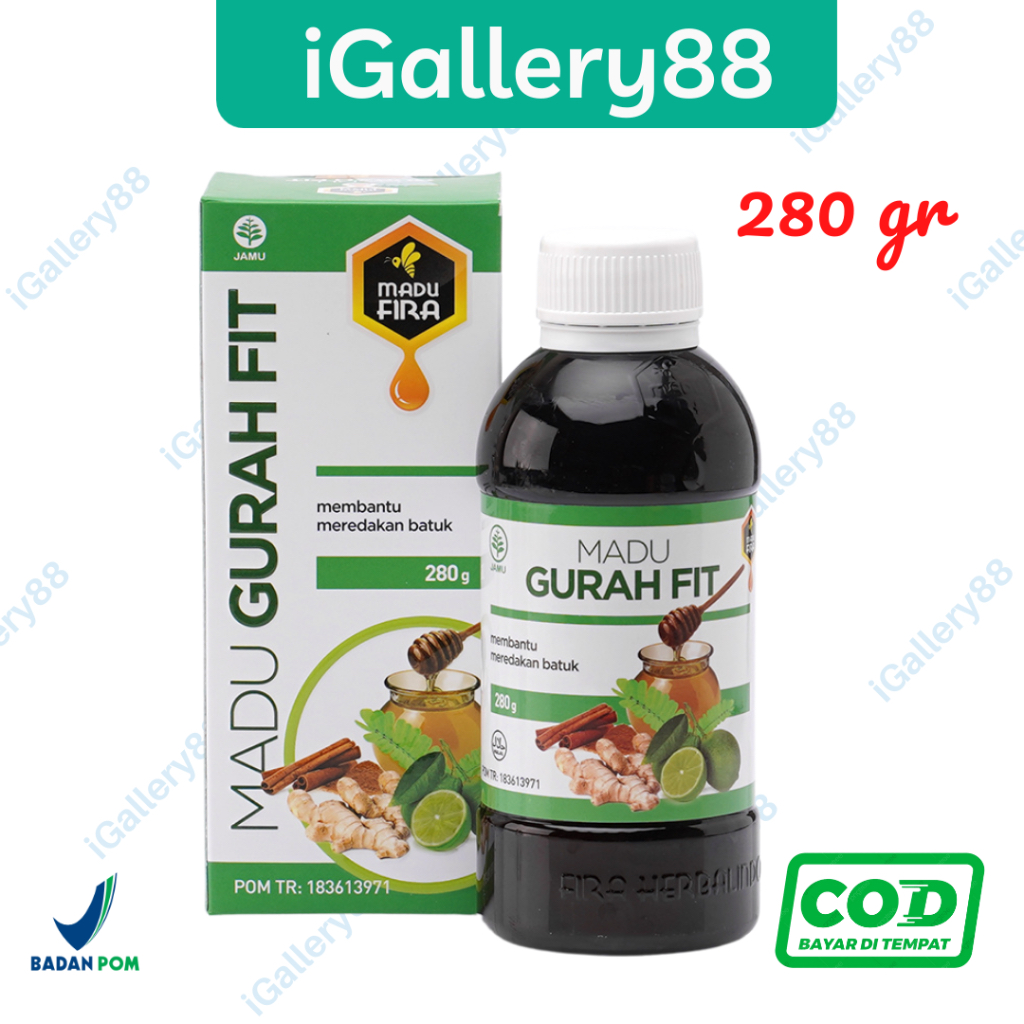 Madu GURAH FIT Asli Original Obat Herbal Flu Batuk Sakit Tenggorokan Sesak Nafas Sinusitis Asma