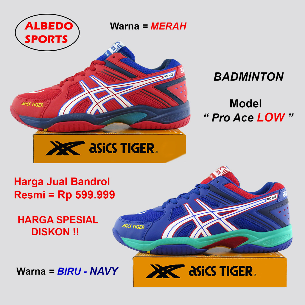 Sepatu Badminton (Tipe Model = Pr.Ace LOW) Ori Indonesia Bulutangkis Victor