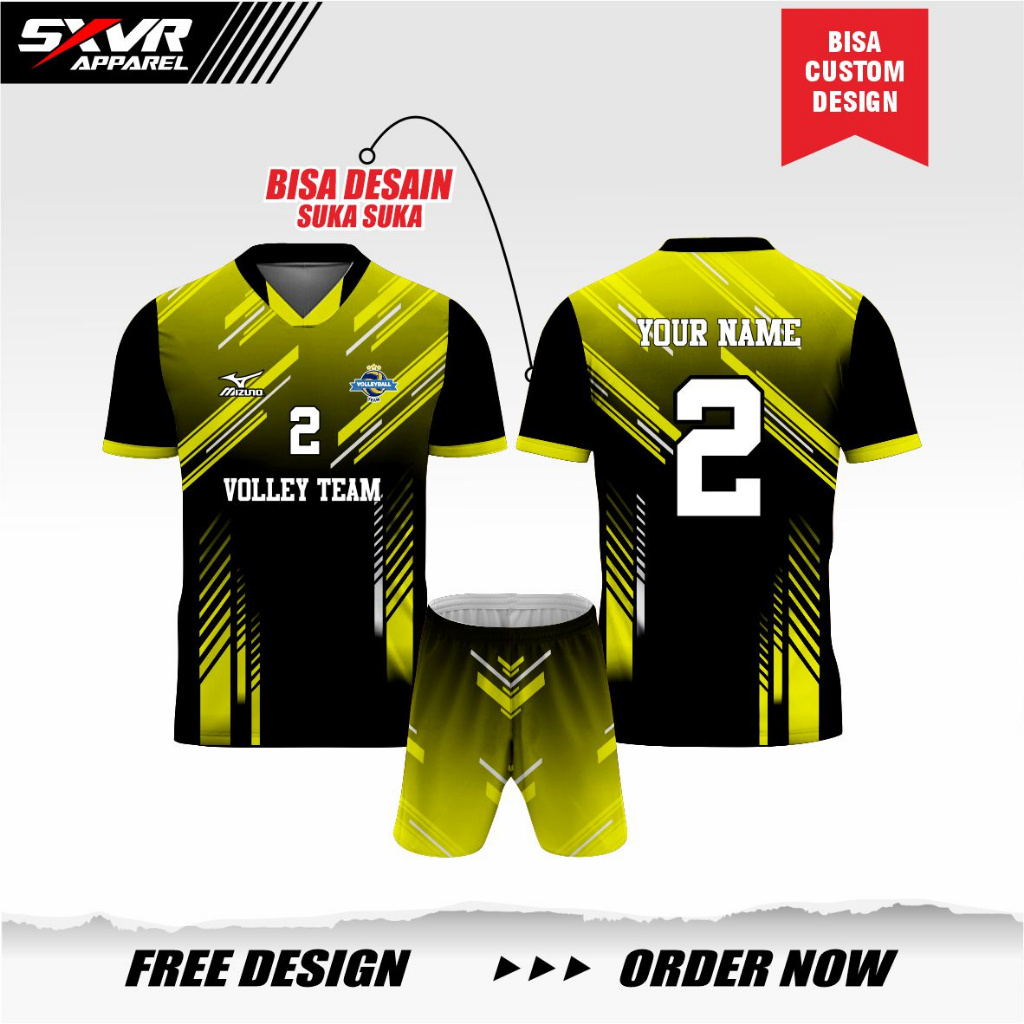 JERSEY VOLLY KAOS VOLI CUSTOM FULL PRINTING BAJU VOLLY PRIA LENGAN PENDEK OLAHRAGA VOLLEY