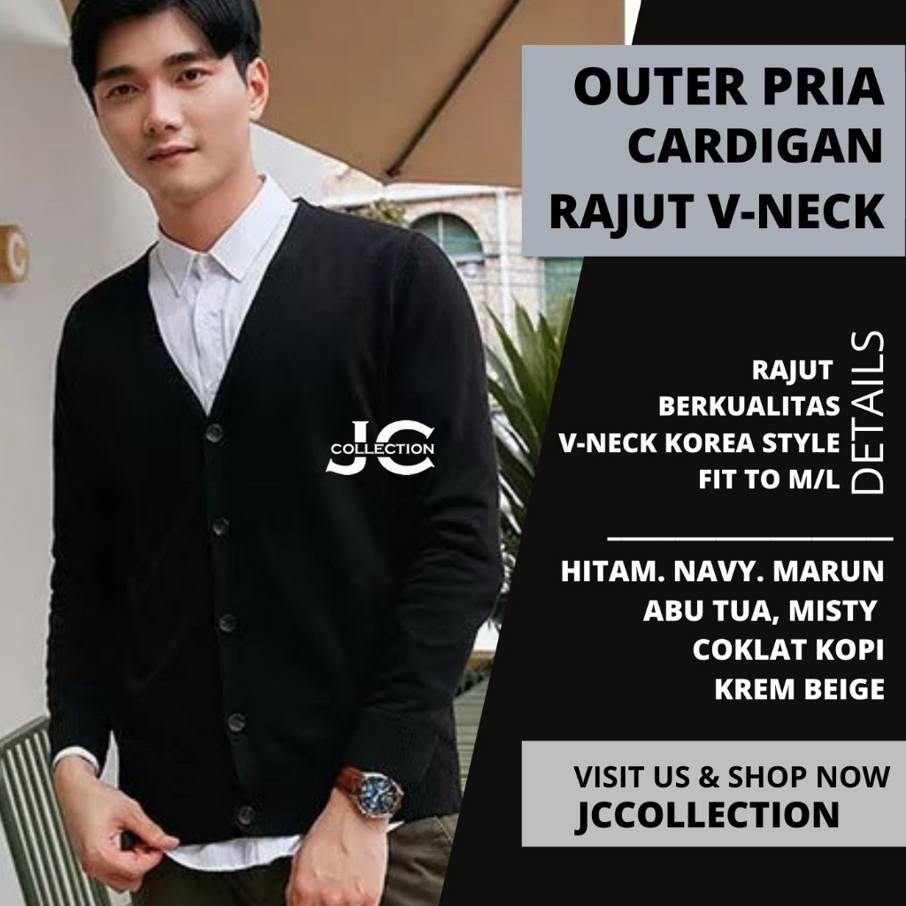 Cardigan Pria Rajut Premium Combed Riko  - JCCollections