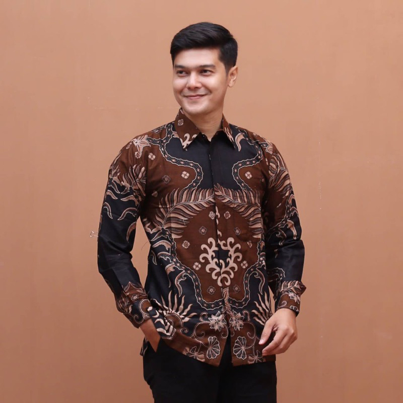 Atasan Couple Batik Tunik Kemeja Batik Pria Lengan Panjang