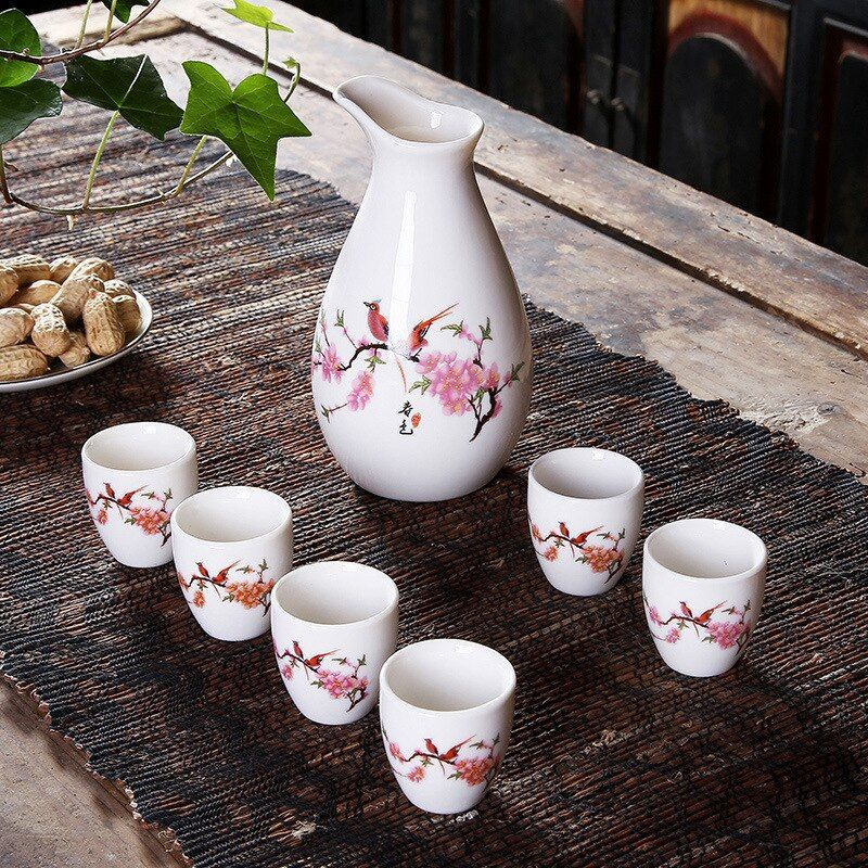 9pcs Chinese Teapot Set Mini Ceramic Cup Set Ceramic Japanese Gelas Cangkir Wine