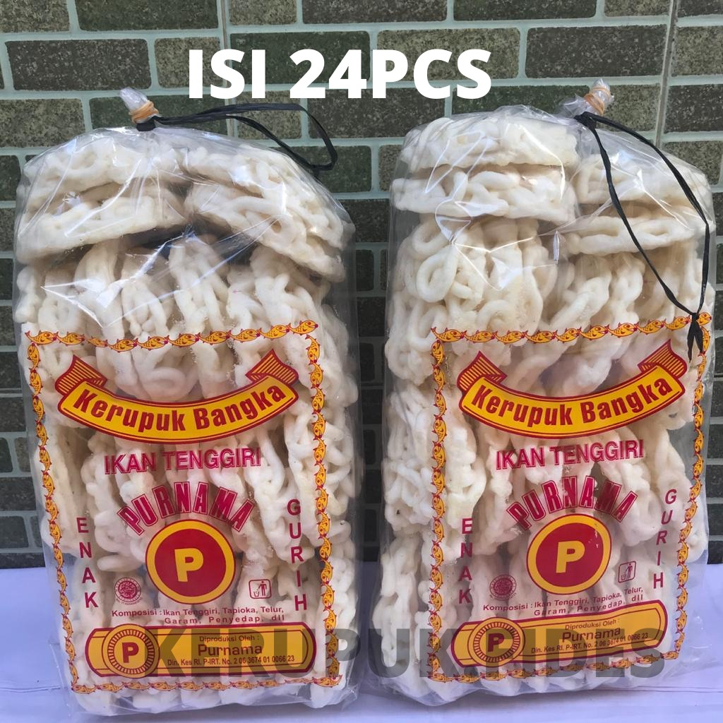 

KERUPUK BANGKA PURNAMA IKAN TENGGIRI BESAR - Isi 24PCS GURIH MANTAP ENAK JUMBO