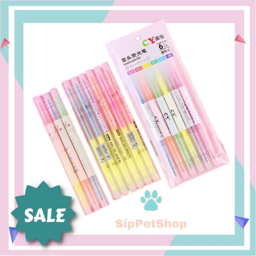 

HIGHLIGHTER MARKER PEN STABILO PANJANG 6 WARNA 2 ARAH