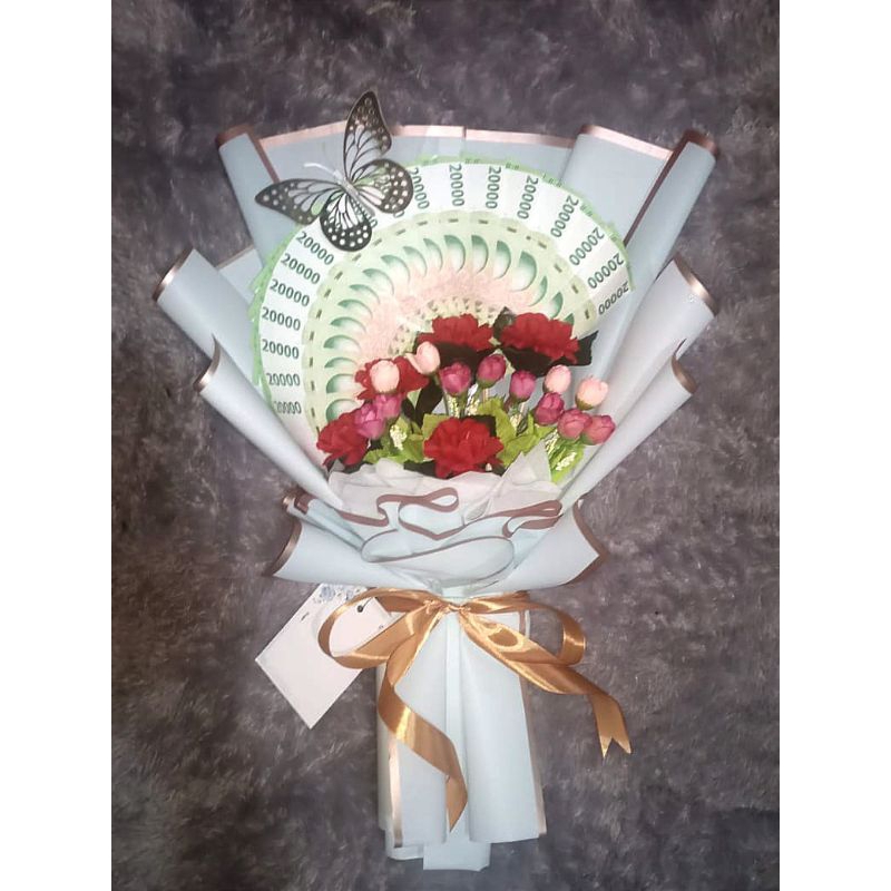 Promo buket uang bulat Buket uang model baru Buket uang murah Buket bunga