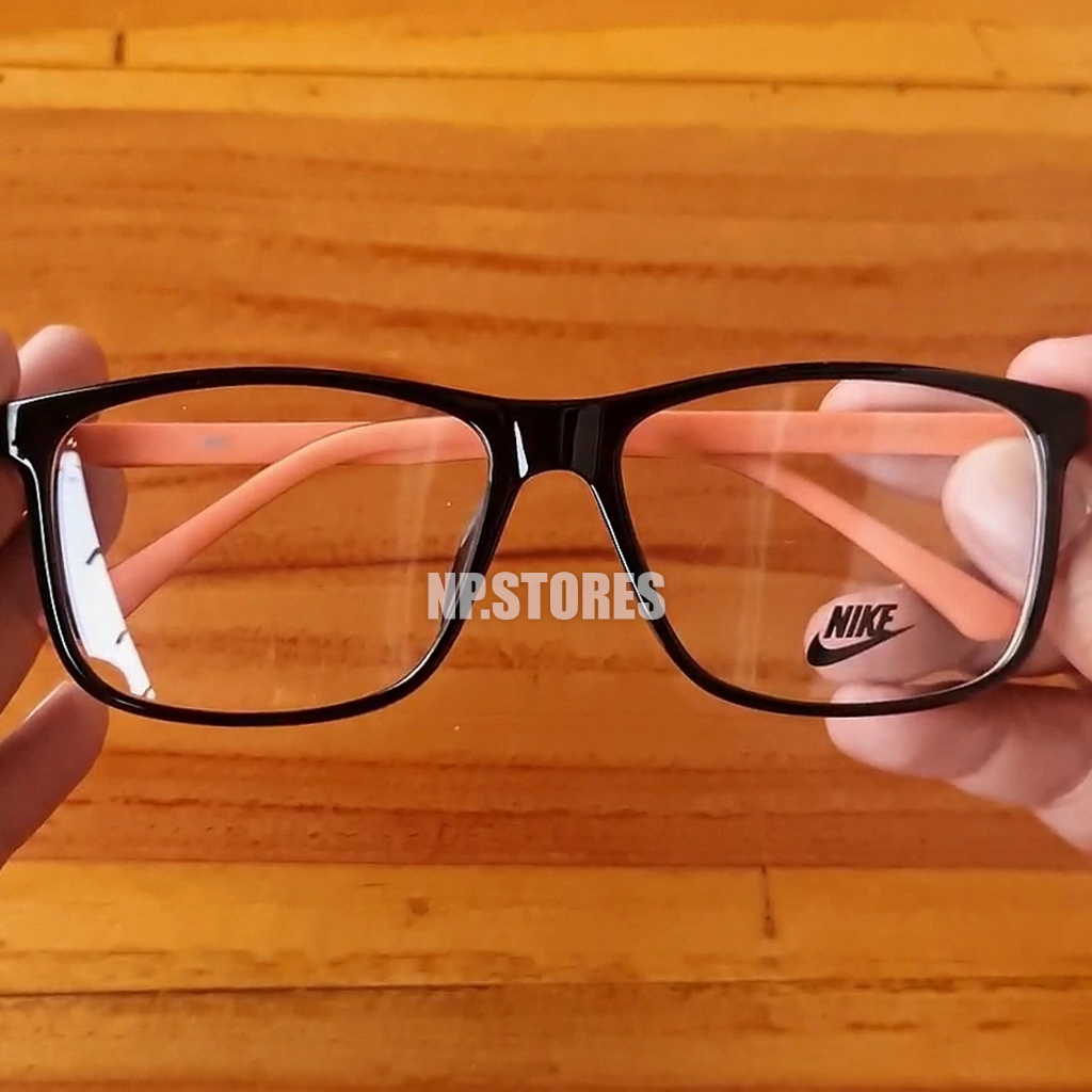 Frame Kacamata Gagang Orange Frame Hitam Untuk Pria Cowok Desain Model Keren Stylish Terbaru FLSE Up