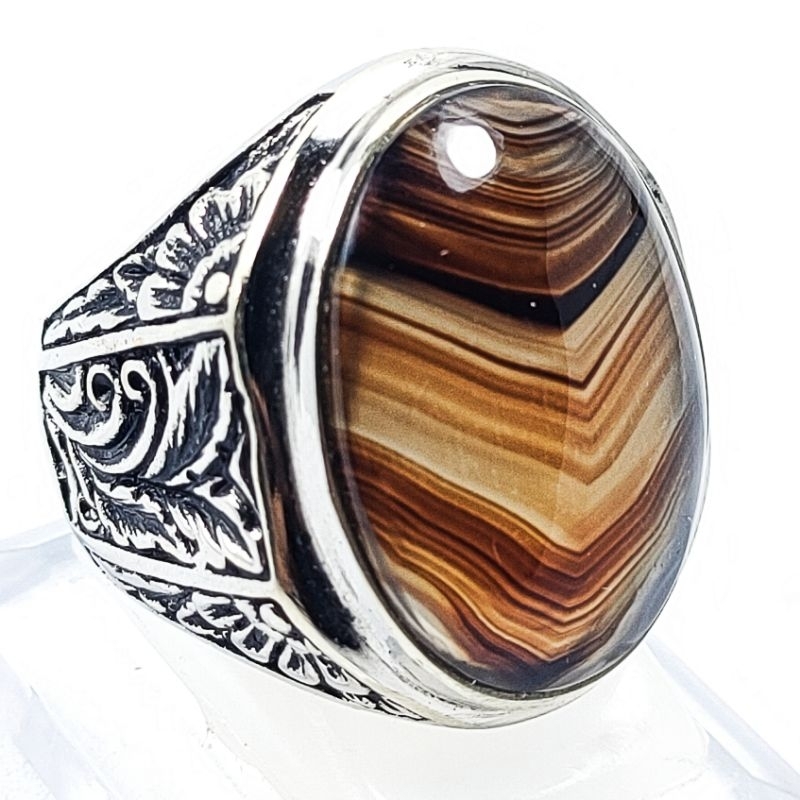 BATU CINCIN JUNJUNG DERAJAT NATURAL PICTURE AGATE KODE 02516