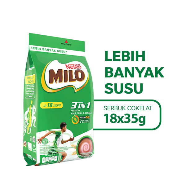 

[630 Gram] Nestle Milo Activ-Go 3 in 1 18's x 35 gr