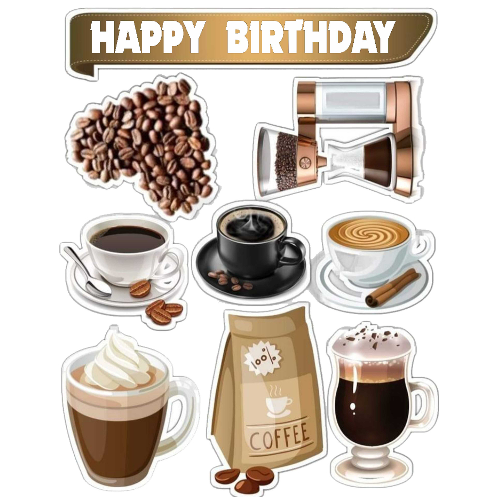 

TOPPER CAKE CUSTOM TOPPER ULANG TAHUN TOPPER ULTAH / HIASAN KUE CUSTOM COFFEE