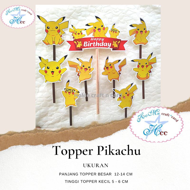 Topper Pokemon - pikachu
