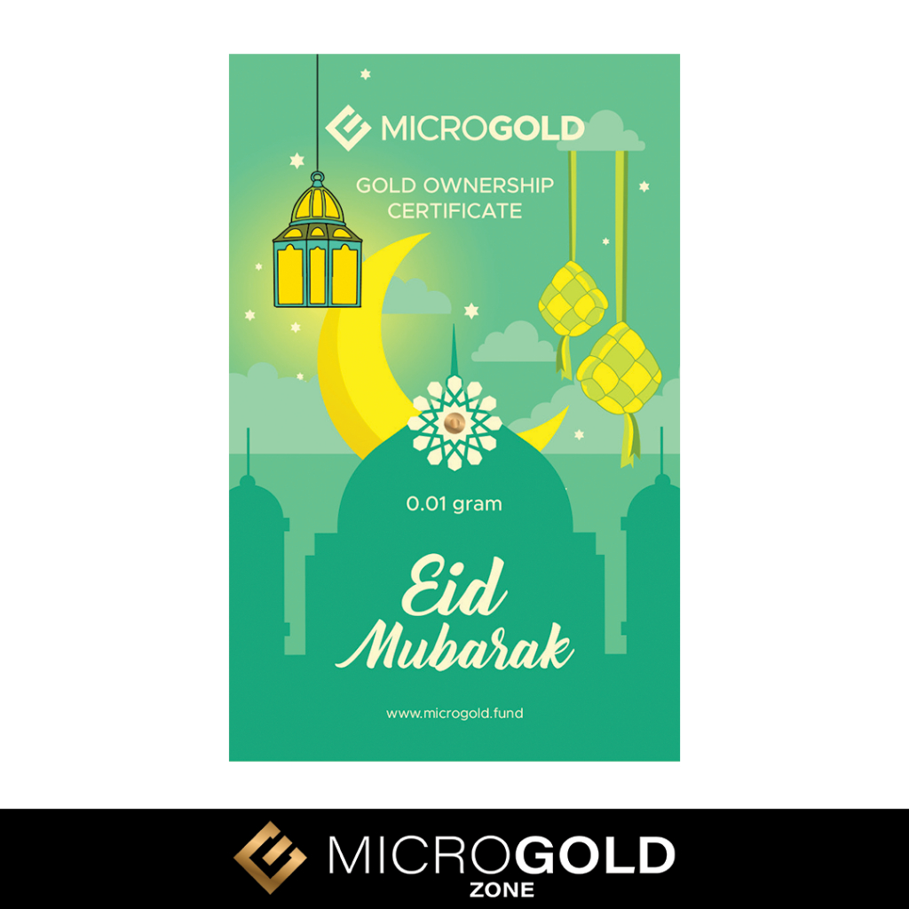 Emas 0,01 Gram Microgold Antam Logam Mulia Fine Gold 999 Bersetifikat Ramadhan Version