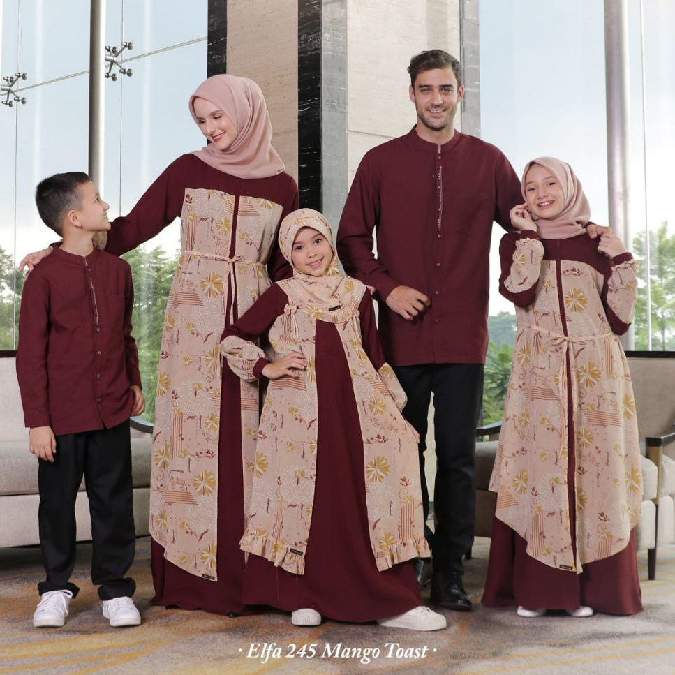 SARIMBIT KELUARGA ETHICA ELFA 245 MANGO TOAST / BAJU SARIMBIT COUPLE KELUARGA TERBARU ETHICA ORI / F