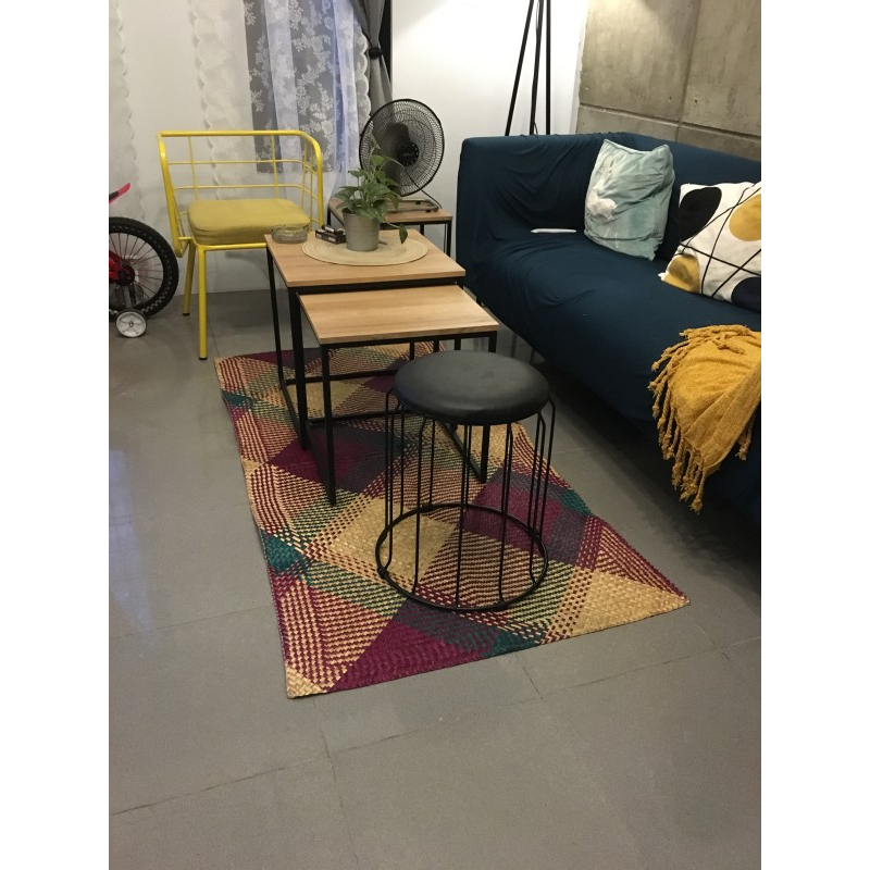 Tikar Purun Tradisional Karpet  Anyaman tiker warna  Traditional seagrass Mat Woven Carpet Color Mat